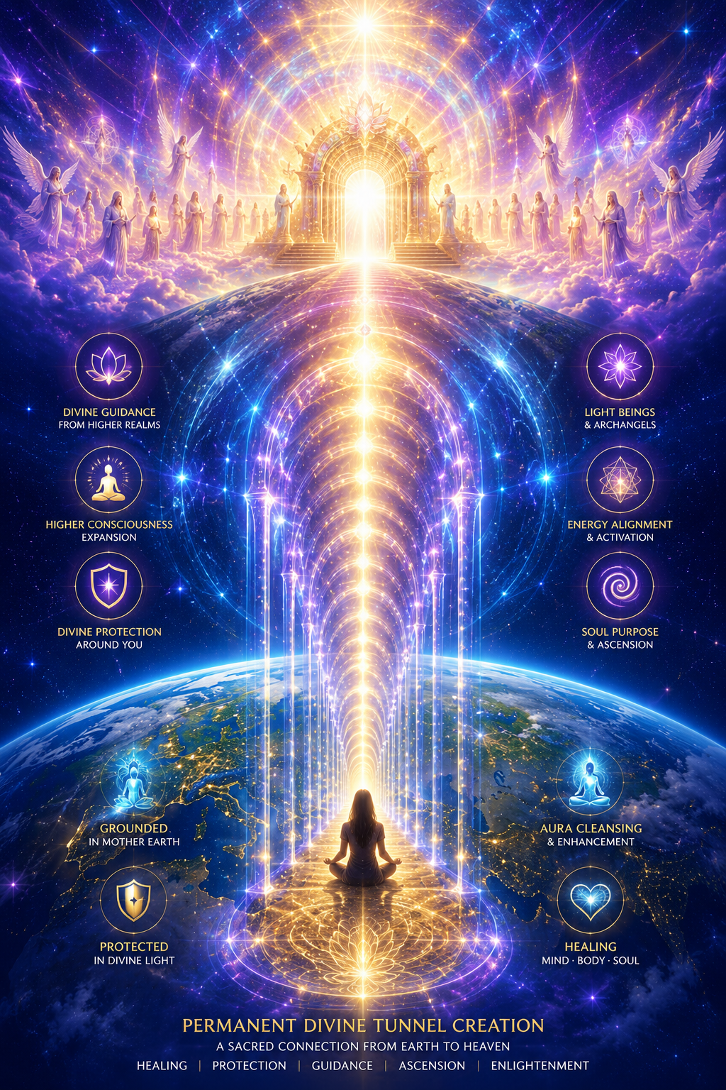 Permanent Divine Tunnel โ sacred connection from Earth to Heaven